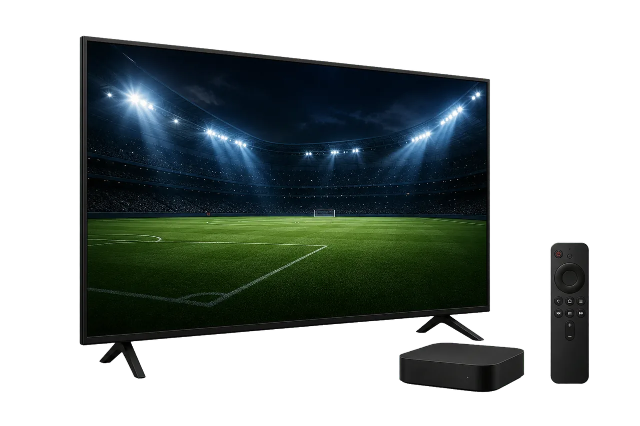 IPTV live sports and entertainment streaming on a television