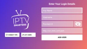 interface iptv smarters pro avec champ url xtream codes – exemple simple 