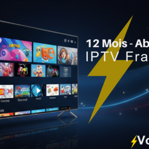 Abonnement IPTV 12 mois France avec chaînes HD, FHD, 4K et VOD illimitée